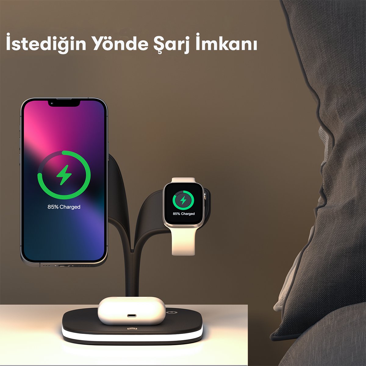 Cepax YM-UD22 Kablosuz Masaüstü Şarj İstasyonu - 6 Cepax YM-UD22 Kablosuz Masaüstü Şarj İstasyonu - 6